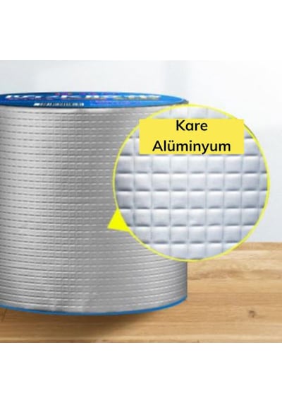 (2 Metrex10 Cm) Çamur Bant Alüminyum Izolasyon Tamir Çatlak Bantı