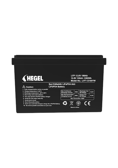 Hegel Lifepo4 Lityum Akü 100ah 12.8v