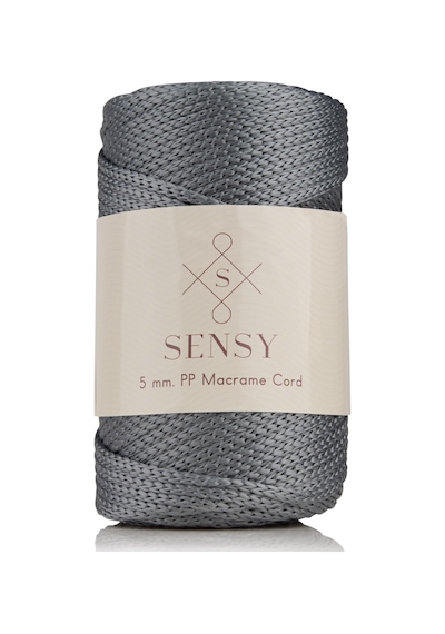 5 Mm - 400 Gr Polyester Makrome Ipi Gri 95 M Polyester Makrome Ip Supla Ip Ve Çanta Ipliği