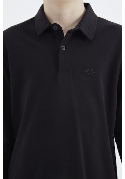 Tommylife Tommy Life Siyah Polo Yaka Basic Erkek Çocuk T-shirt - 11171 Siyah