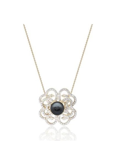 Diamond Line-Gülaylar - Sarı Altın 14 Ayar Incili Kolye N11.25208