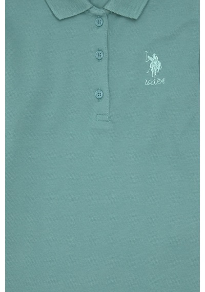 U.S. Polo Assn. Kız Çocuk Mint Polo Yaka Basic Sweatshirt 50296377-VR090