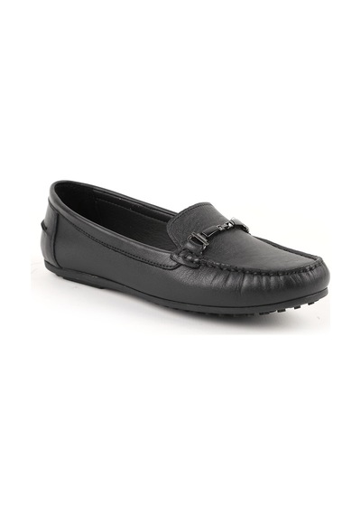 Libero L081.25701 Antik Görünümlü Metal Toka Detaylı Esnek Termo Taban Kadın Loafer Siyah
