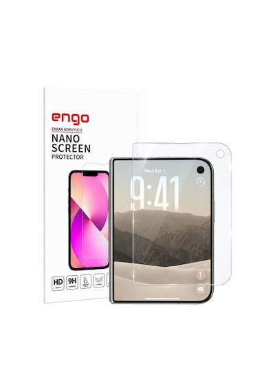 Apple İphone Duo İle Uyumlu Dış Ekran Koruyucu 5.4 İnç A3720 9H Nano Esnek Cam