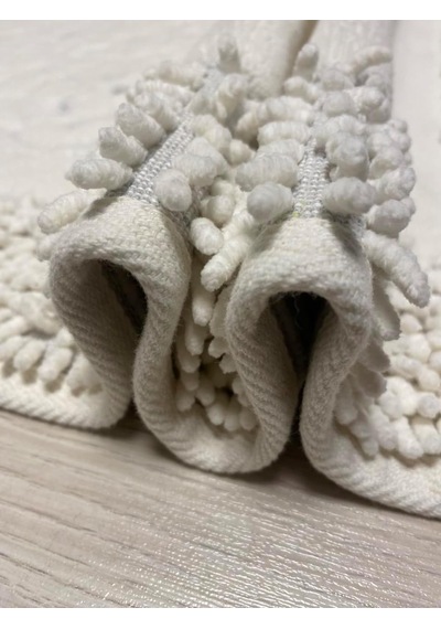 Pamukkent Süper Emici 2'li%100 Pamuk Ultra Lüks Banyo Paspası Seti 60x100 Cm Ve 50x60 Cm Beyaz Çok Renkli