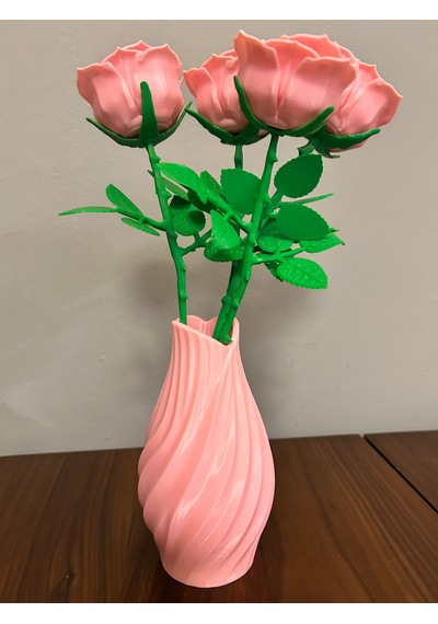 Vazo Dekoratif 3d Pembe