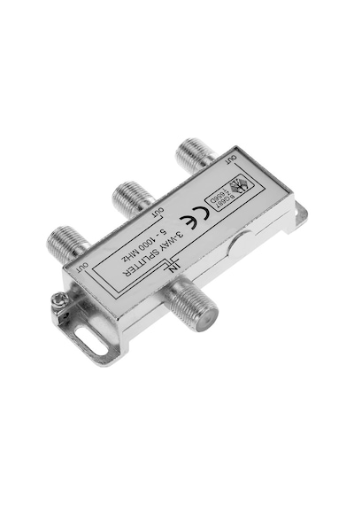 1 Giriş 3 Çıkış Uydu Karasal Kablo Tv Çoğaltıcı Splitter Anten Dağıtıcı + 4 Adet F Konnektör