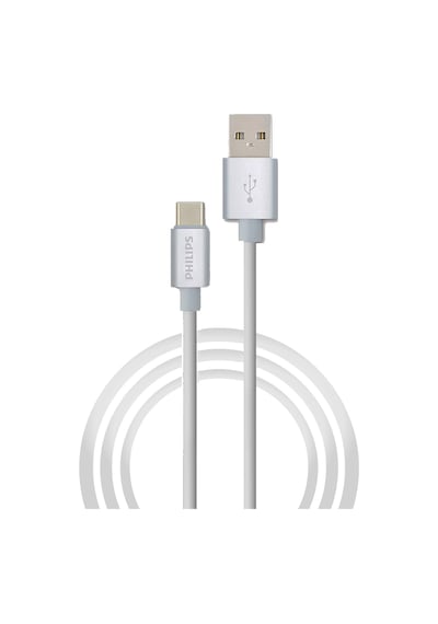 Philips Uyumlu 3A 60W UsbA to Type-C Hızlı Şarj ve Data Kablosu Beyaz
