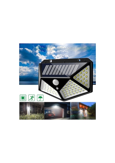 100 Led Solar Sokak Lambası 3 Modlu Güneş Enerjili Lamba