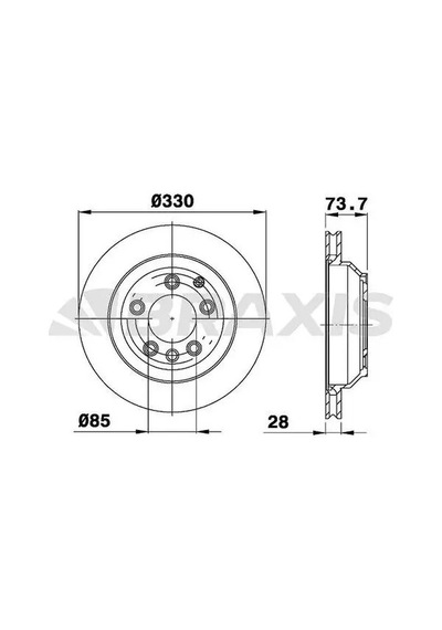 Audi Q7 Arka Fren Diski 2006-2014 Braxıs Ad0977 2adettir