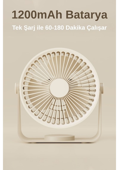Taşınabilir Usb Şarjlı 3 Kademeli Masaüstü Fan Vantilatör Soğutucu Ys2544