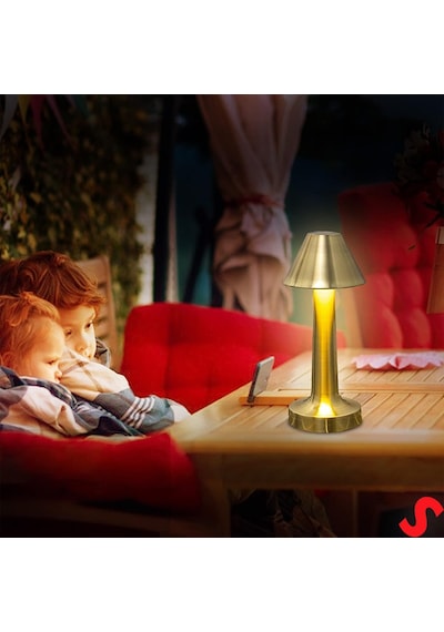 Şarjlı Dokunmatik Ayarlanabilir Renk Tonlu Led Masa Lambası - 23cm Renkli