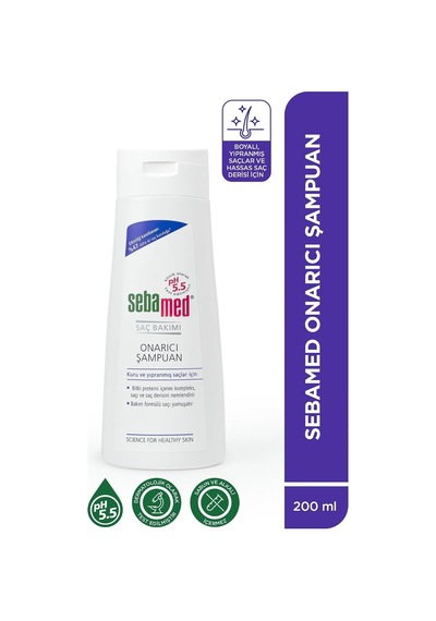 Kuru Ve Yıpranmış Saçlar İçin Nemlendirici Etkili Onarım Şampuanı 200 Ml