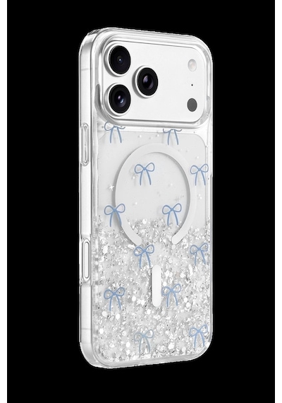 Onegif Apple iPhone Uyumlu 17 Pro Misk Simli Magsafe Kapak - Desen 3 Bz8683140939595