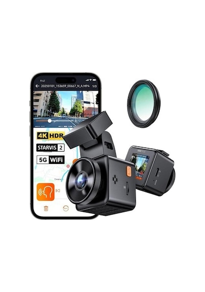 E1 Pro 4k Hdr Starvıs 2 Araç Kamerası Gps, Wlan, Sesli Komut, Gece Görüşü