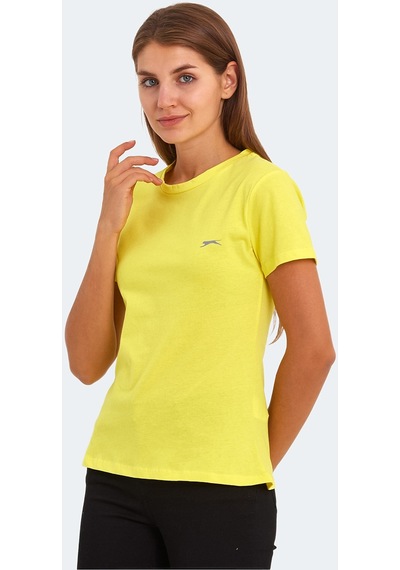 Slazenger KORNELI I Kadın Slim Fit Sarı Tişört