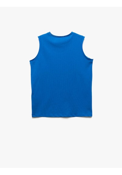 Koton Saks Erkek Çocuk Kolsuz T-shirt 5skb30008tk Saks