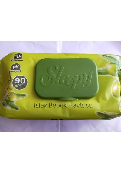 Sleepy 90'lı Doğal Zeytinyağlı Islak Bebek Havlusu Tekli