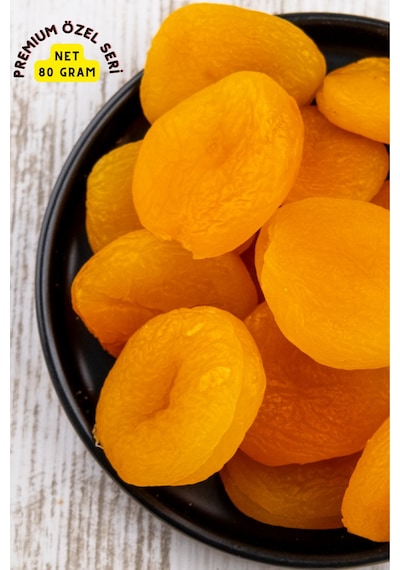 Premium Gurme Serisi Güneşte Kurutulmuş Yeni Mahsul Jumbo Kaysı Kurusu Sarı Malatya Kayısı Net 80gr Diğer