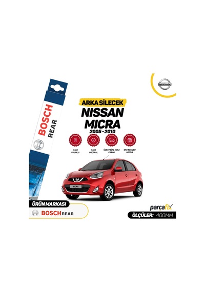 Nissan Micra Bosch Rear Arka Silecek 2005-2010