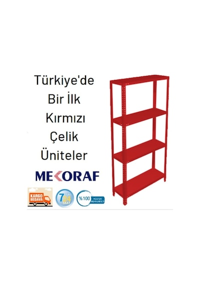 Mekoraf Mekoraf Kırmızı 31X93Cm Ve 43X93Cm Tek Ve Çift Üniteler