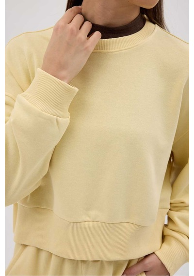 Buly Cozy Bisiklet Yaka Sweatshirt Butter Sarı