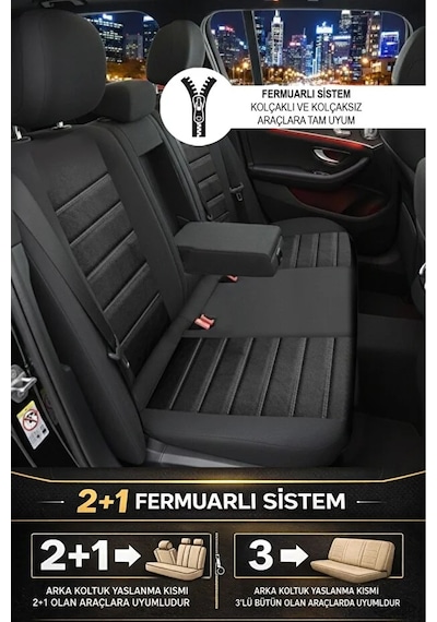 Fiat Fullback Double Cab Sx 2.4d 154 Hp Awd 2017 Uyumlu Kumaş Alcantara Oto Koltuk Kılıfı Beyaz