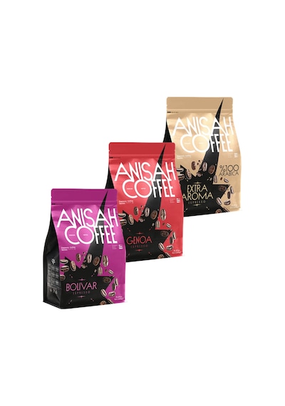 Anisah Bolivar Genoa ve Extra Aroma Espresso Çekirdek Kahve 3 x 1 KG
