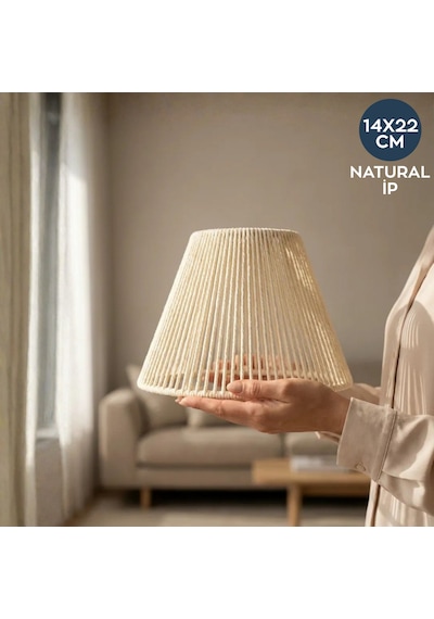 Homing Natural Abajur Başlığı Krem
