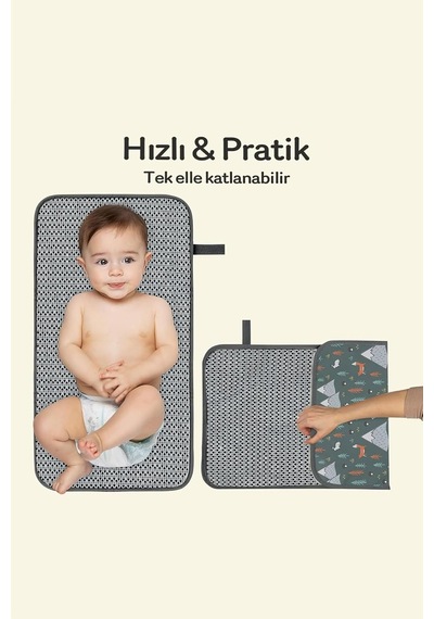 Bebek Bakım Örtüsü, Bebek Alt Açma Minderi, Su Geçirmez Bebek Minderi Woods