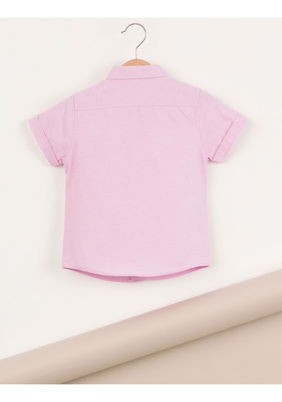 Pink Dokuma Erkek Çocuk Gömlek