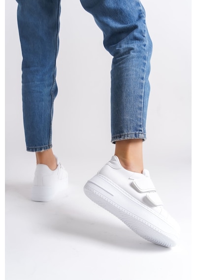 Dmr Elegance Valencıa Bağcıksız Cırt Cırtlı Ortopedik Taban Kadın Sneaker Spor Ayakkabı Cbt - Beyaz