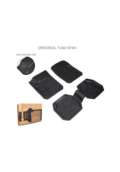 Mazda 3 2003-2012 Kesilebilir Uyumlu Üniversal Tu Na Serisi Siyah Havuzlu Oto Paspas Takımı