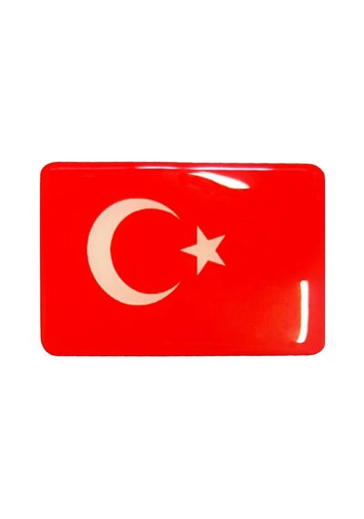 Türk Bayrağı 2'li 3d Sticker