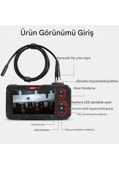 Unit Ut667 1m Endüstriyel Boroskop Yılan Kamera