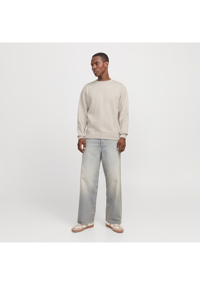 Jack & Jones Jack&jones Star Basic Erkek Bej Bisiklet Yaka Sweatshirt Bej