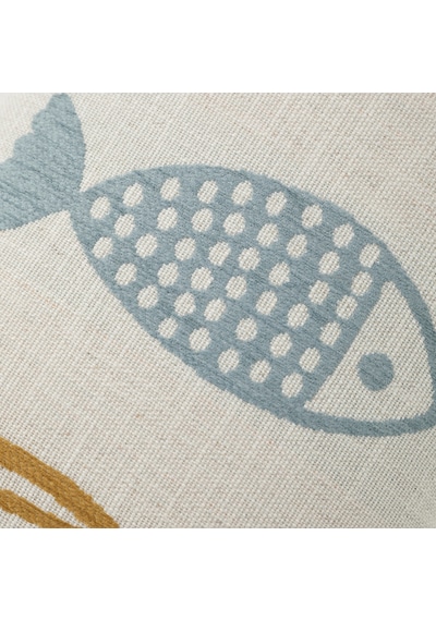 Mudo Home Marin Fısh Wave Kırlent Renkli 30x50 Çok Renkli