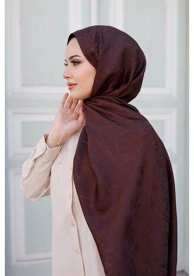 Etro Desen Premium Şal Kahve Çok Renkli