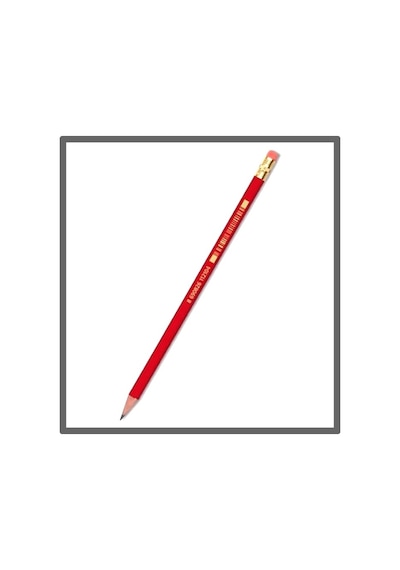 Adel Fish Pencil Kurşun Kalem Silgili - 10 Adet Siyah