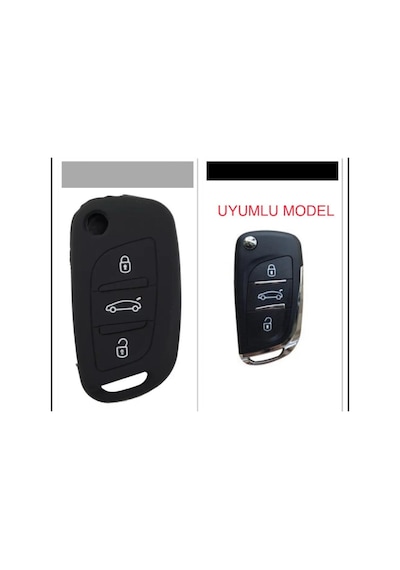 Citroen C4 C5 C-Quatre Silikon Anahtarlık Kılıfı