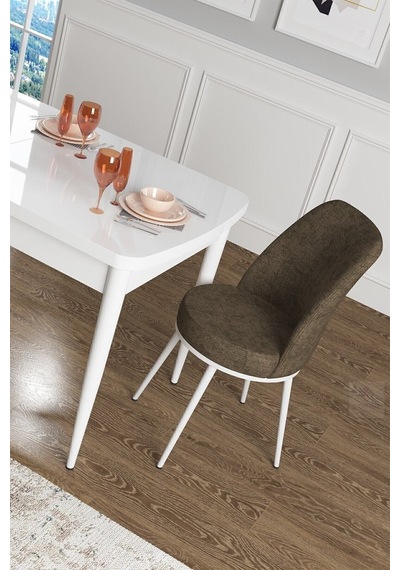 Canisa Concept Han Serisi 70x114 Açılabilir Mdf Mutfak Masası Takımı Beyaz Masa 4 Kahverengi Sandalye Masa Beyaz Sandalyeler Kahverengi Canisa Concept Han Serisi 70x114 Açılabilir Mdf Mutfak Masası Takımı Beyaz Masa 4 Kahverengi Sandalye Masa Beyaz Sandalyeler Kahverengi