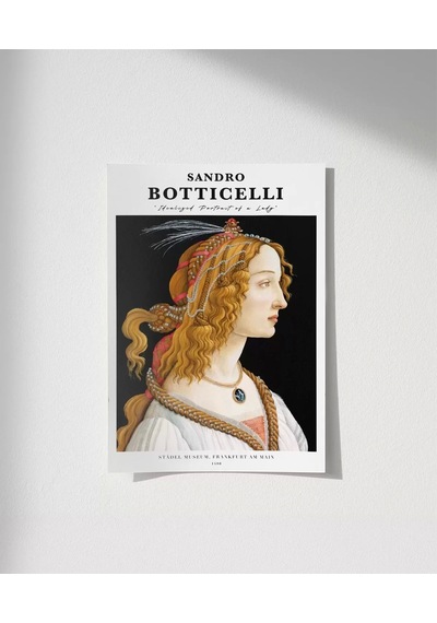 Çerçevesiz Poster Sandro Botticelli Genç Bir Kadının Portresi