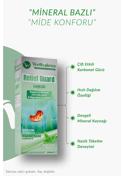 Reliefguard Sıvı Takviye 200 Ml Magnezyum Ve Sodyum İçeren Sıvı Form
