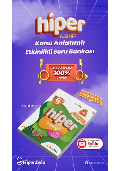 2027 6. Sınıf Hiper Türkçe Konu Anlatımlı & Soru Bankası |Serhat Akdaş