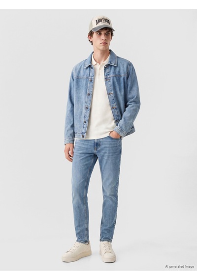 Lcw Jeans İndigo Loose Fit Erkek Jean Ceket