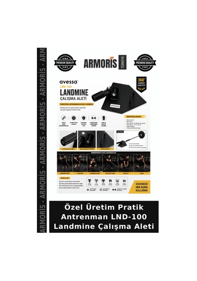 Özel Üretim Pratik Antrenman Lnd-100 Landmine Çalışma Aleti Çok Renkli