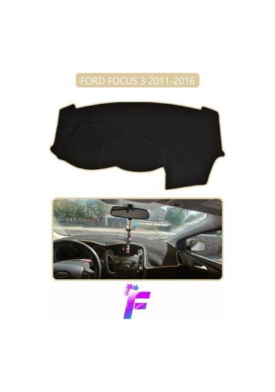 Ford Focus 3 2011-2016 Torpido Örtüsü Güneşten Korur Kolay Montaj Tam Uyum Araca Özel E79 Bej