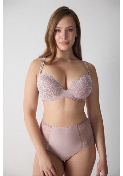 Magic Form Yaprak Desenli Dantelli Push Up Destekli Sütyen Pudra - 512787313 Pudra