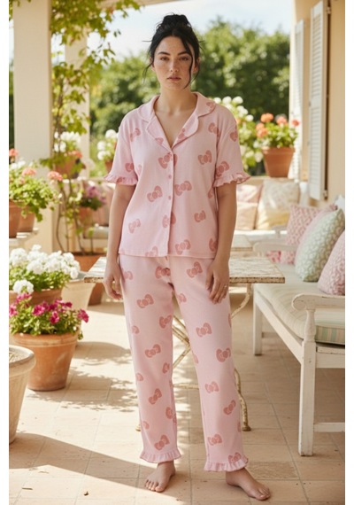 Siyah İnci Bürümcük-krınkıl Büyük Beden Düğmeli Pijama Takım26120826 26120826 Pembe Fiyonk Siyah İnci Bürümcük-krınkıl Büyük Beden Düğmeli Pijama Takım26120826 26120826 Pembe Fiyonk