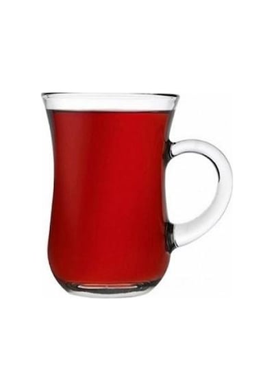 Paşabahçe 55411 Kulplu Keyif Çay Bardak 12 Li Şeffaf